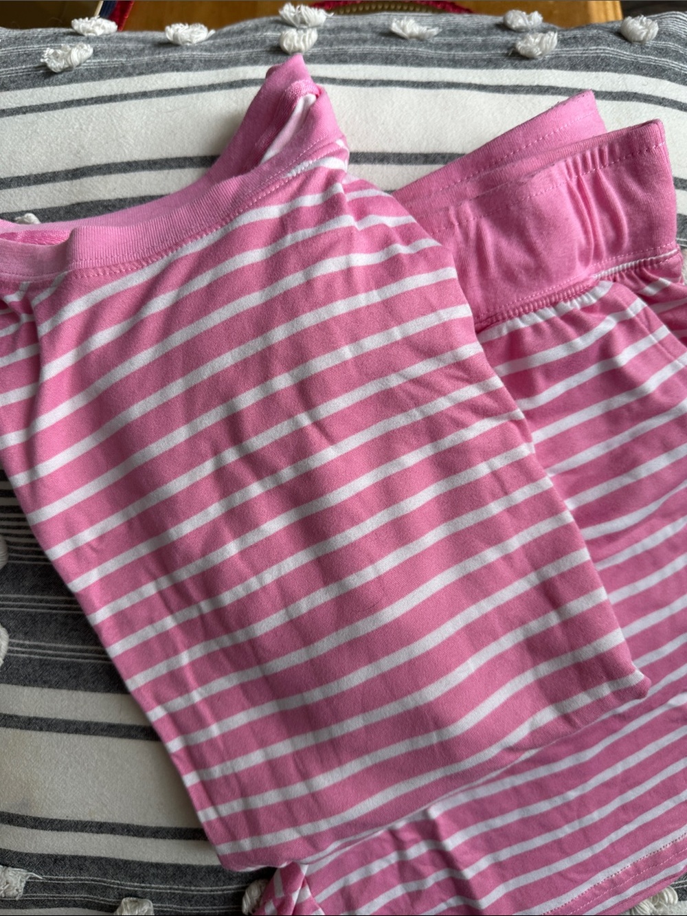 Pink and White Striped Pajama/Lounge Set